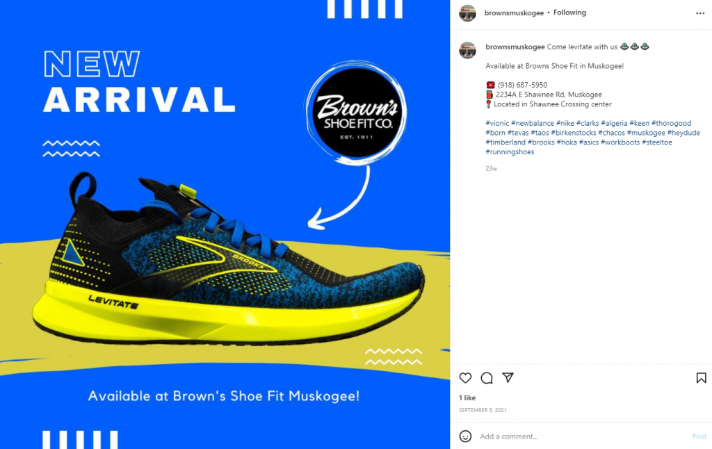 Our Work - Social Media - Browns Shoe Fit Muskogee